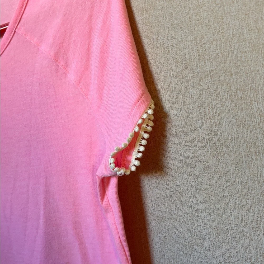 Wonder Nation Girls Pink Short Sleeve Dress with Lace Trim XL